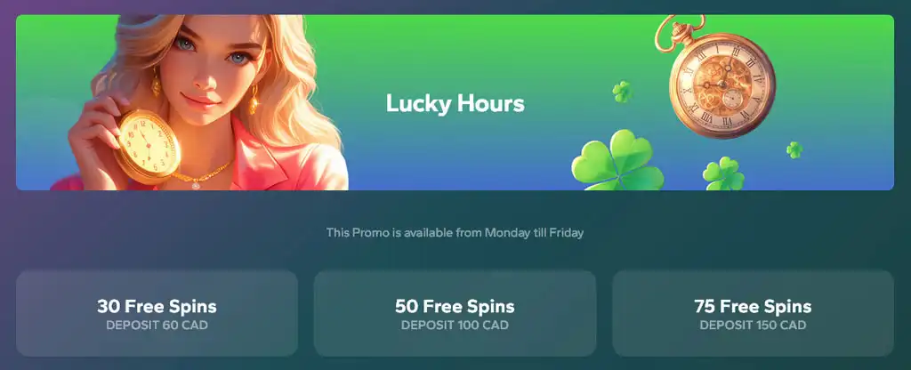 Wild Tornado Casino lucky hours free spins bonus