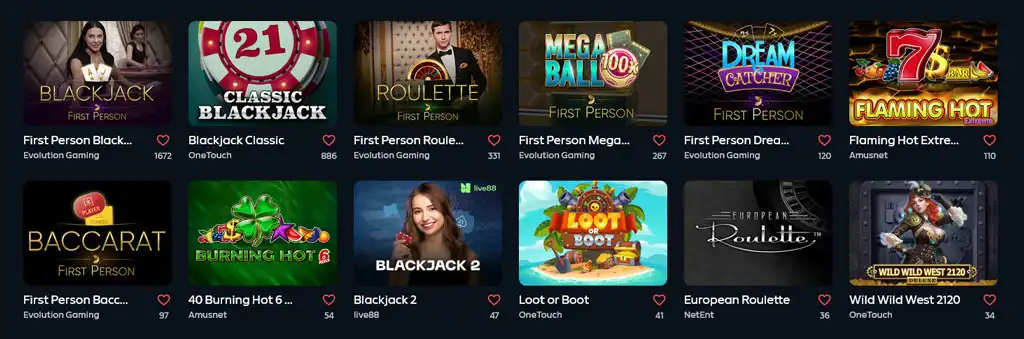 Gamdom Online Casino Games