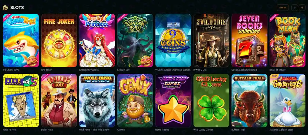 NovaJackpot Online Casino slot games