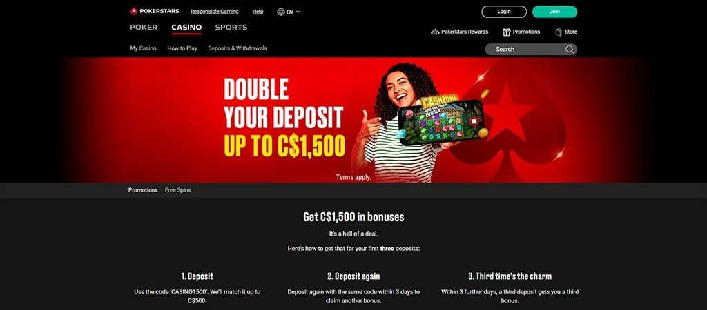 PokerStars, welcome bonus, deposit